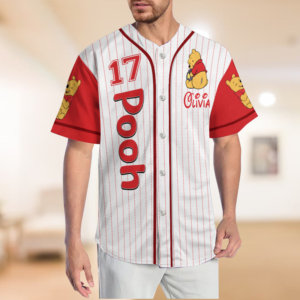 Cute Bear - Personalized Mouse Baseball Jersey