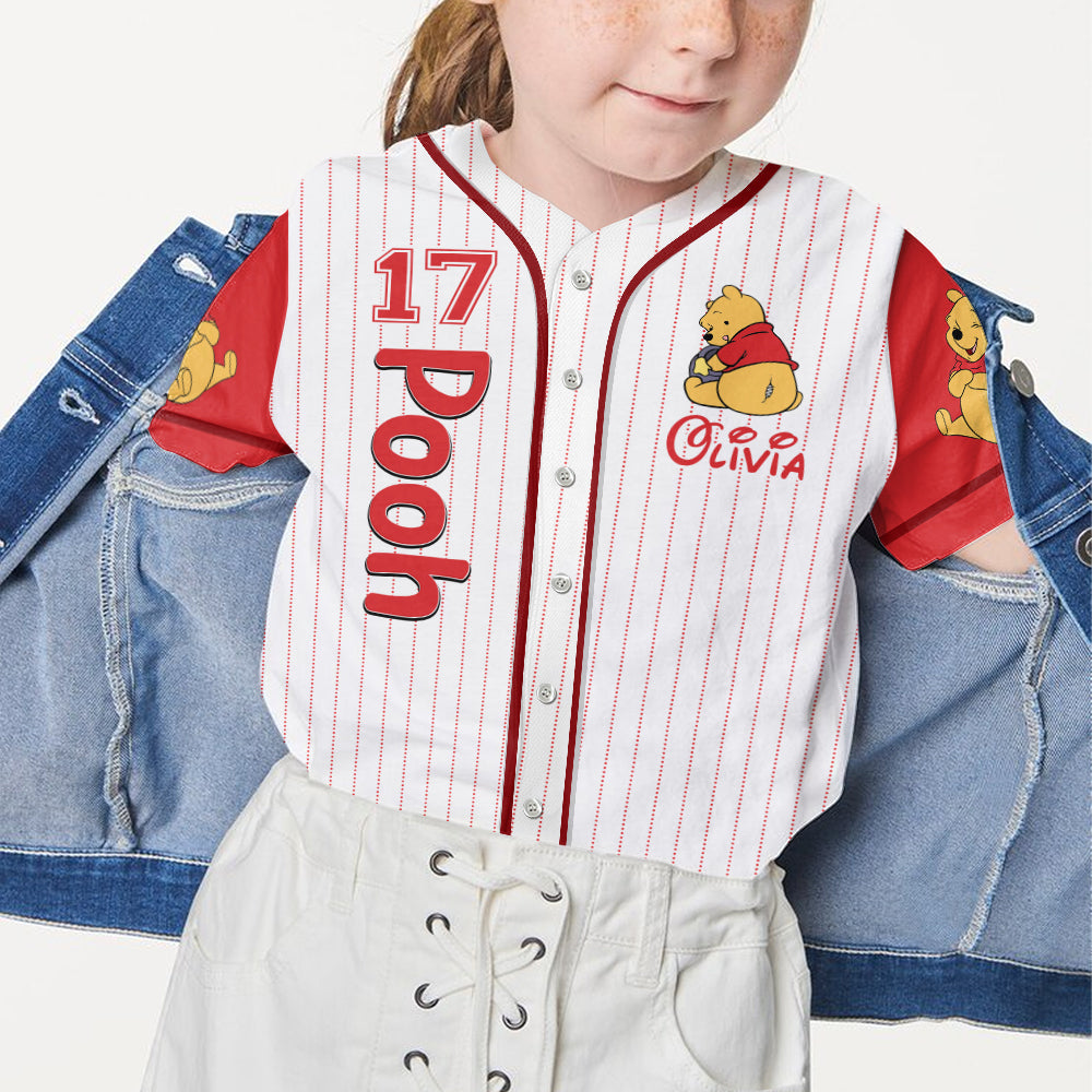 Cute Bear - Personalized Mouse Baseball Jersey