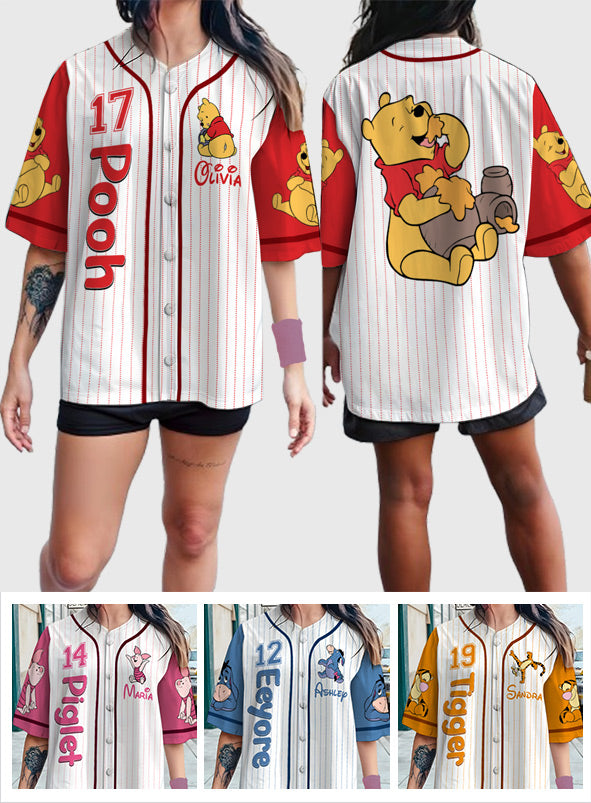 Cute Bear - Personalized Mouse Baseball Jersey