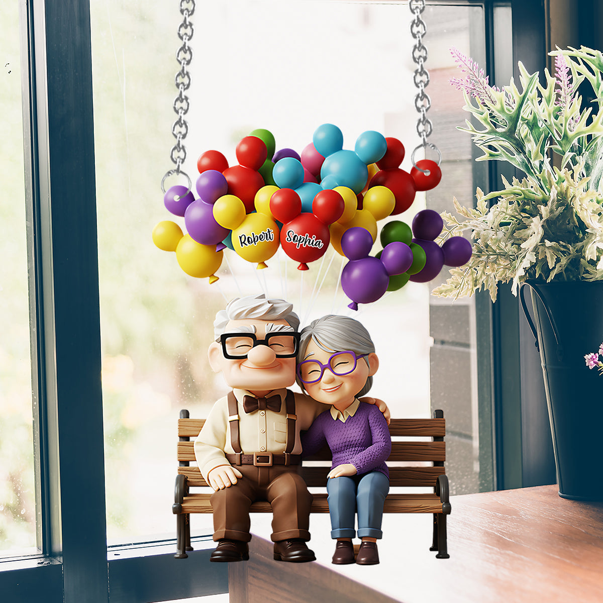 You Are My Greatest Adventure - Personalized Couple Window Hanging Suncatcher Ornament