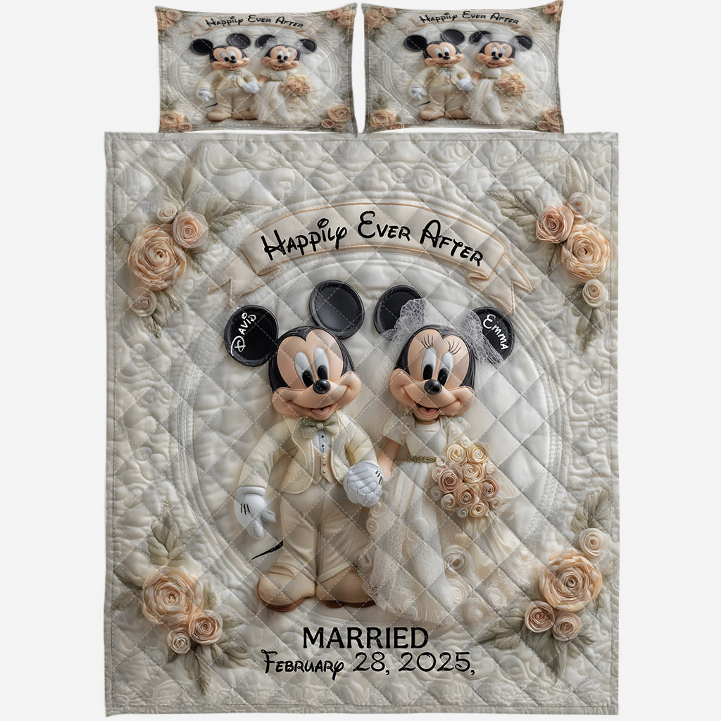 Happily Ever After - Personalized Mouse Quilt Set