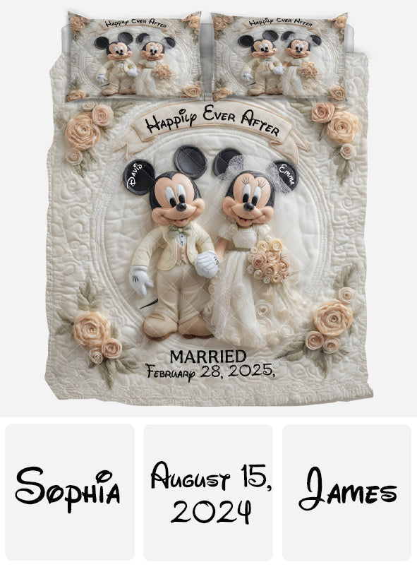 Happily Ever After - Personalized Mouse Quilt Set