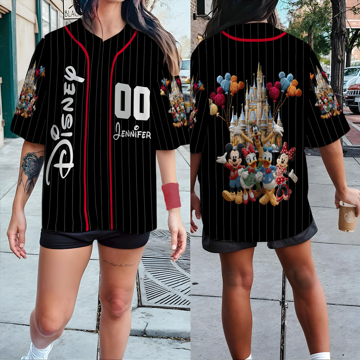 The Magical Castle - Personalized Mouse Baseball Jersey