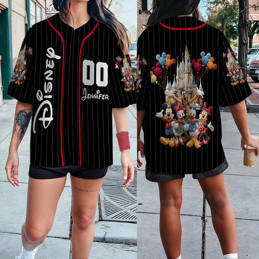 The Magical Castle - Personalized Mouse Baseball Jersey