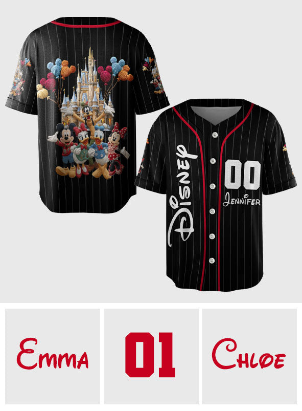 The Magical Castle - Personalized Mouse Baseball Jersey