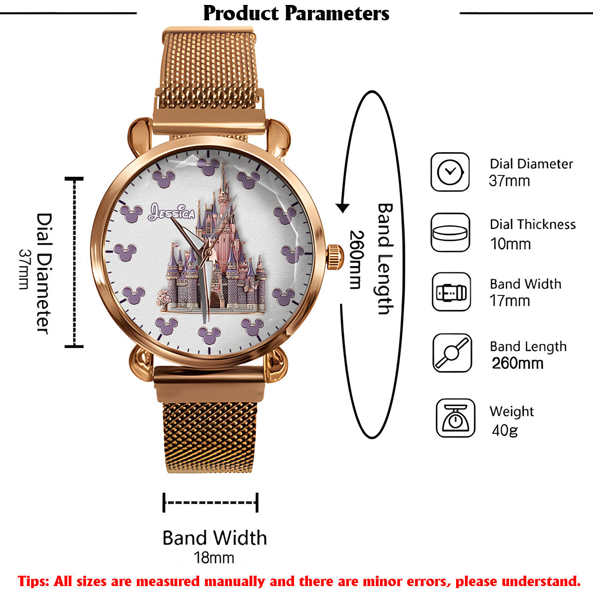Magical Day Custom Name - Personalized Mouse Women Hand Watch