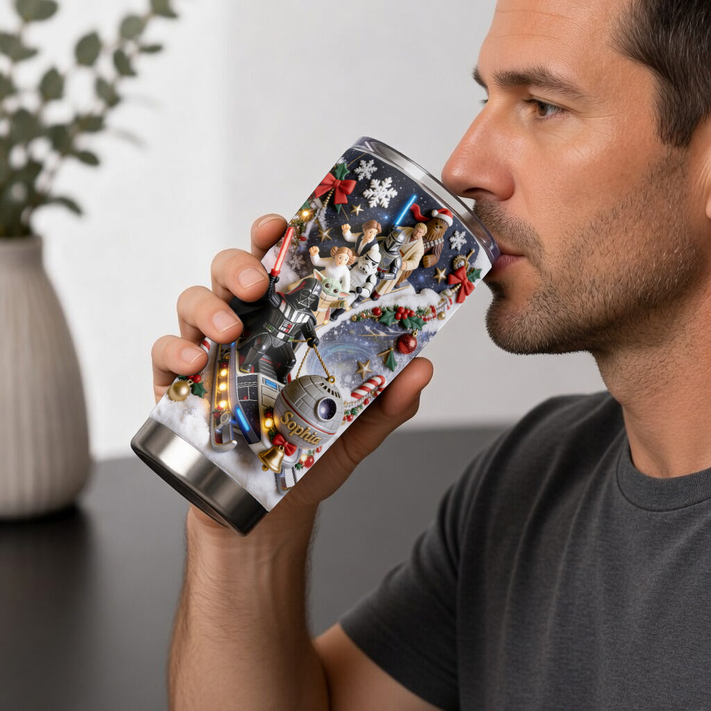 Merry Christmas - Personalized The Force Tumbler
