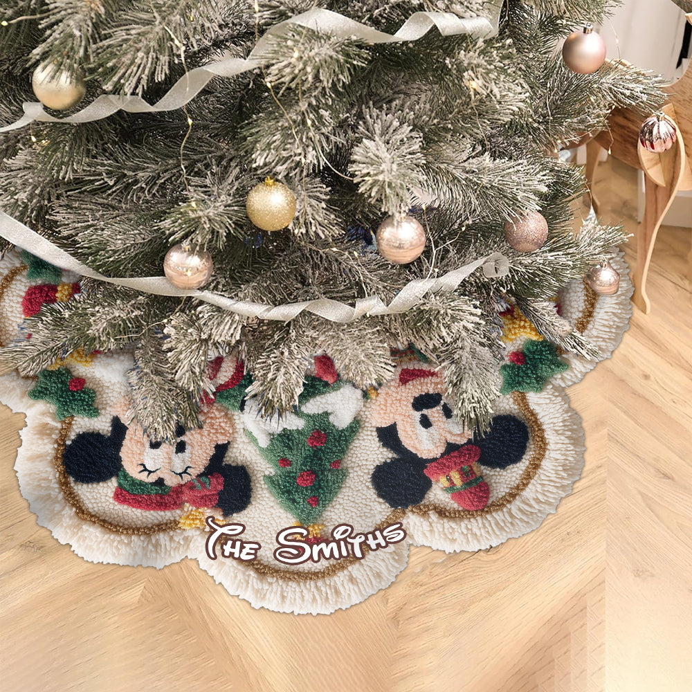 Merry Christmas - Personalized Mouse Shaped Tree Skirt
