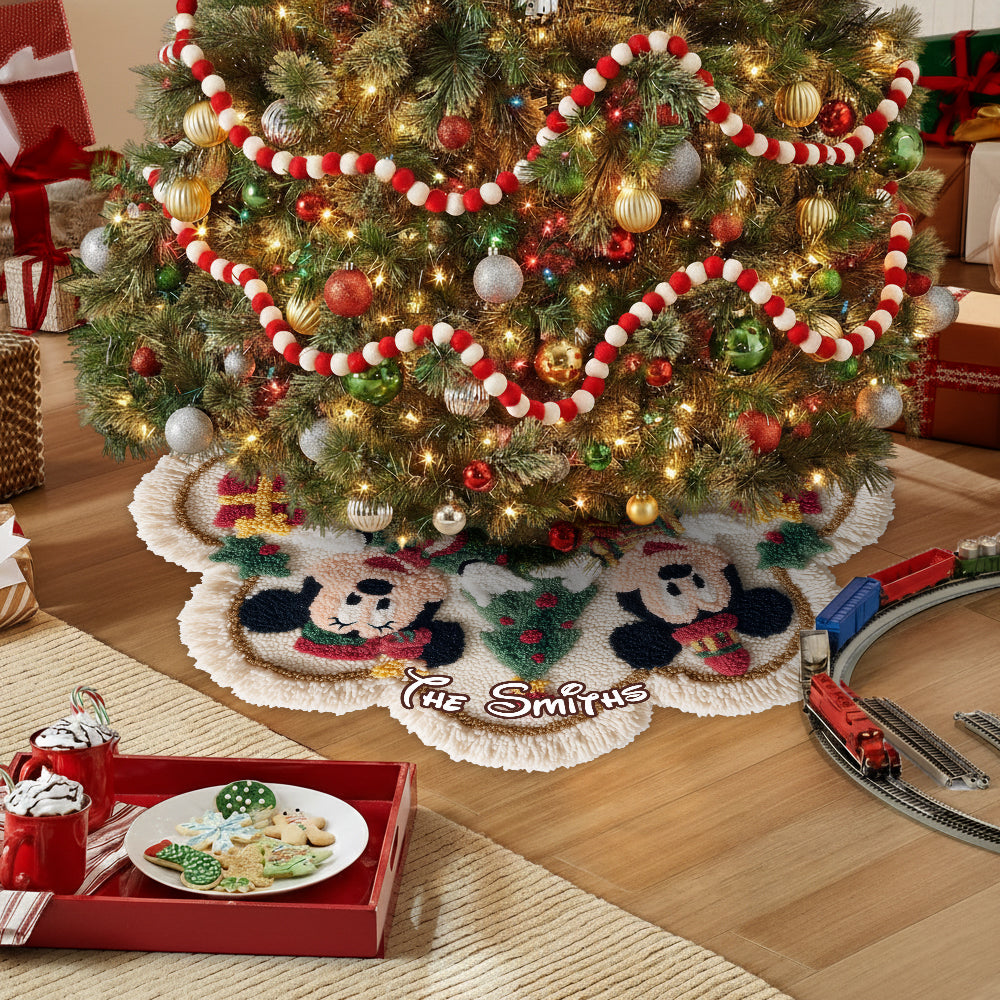Merry Christmas - Personalized Mouse Shaped Tree Skirt