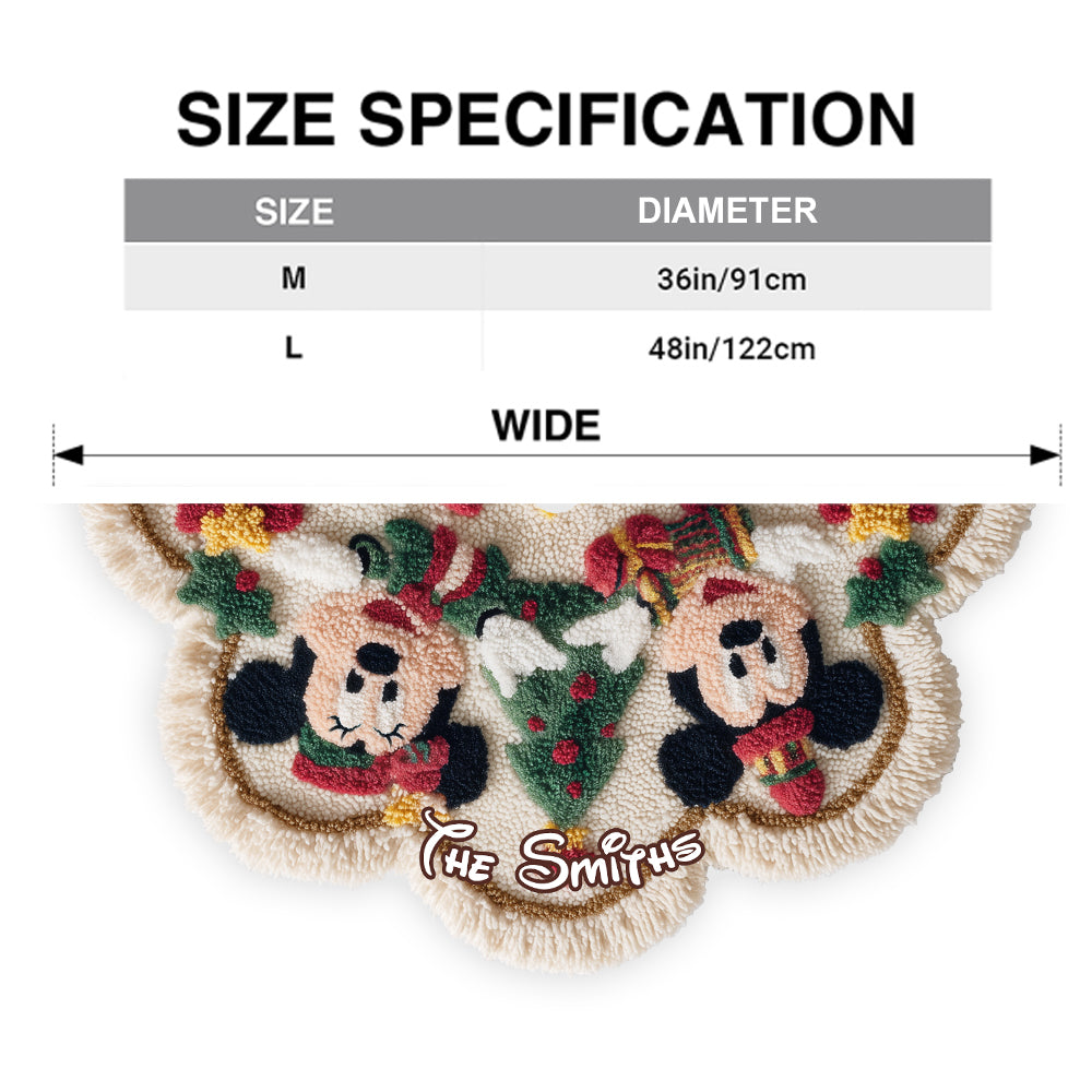 Merry Christmas - Personalized Mouse Shaped Tree Skirt