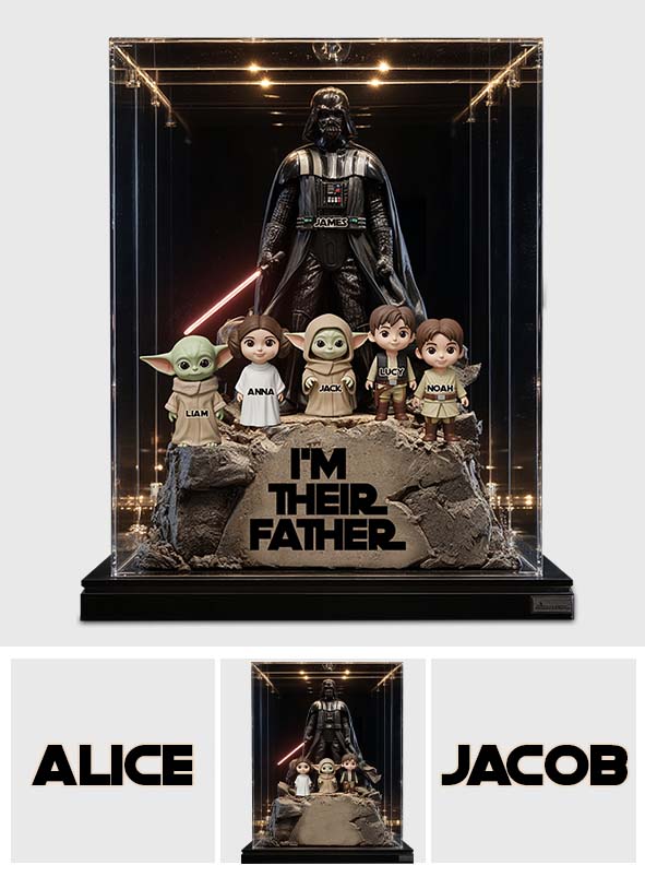 Their Father Grandfather - Personalized The Force Custom Shaped Acrylic Plaque