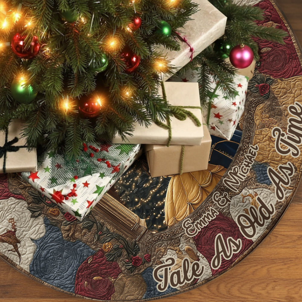 You & Me - Personalized Couple Shaped Tree Skirt