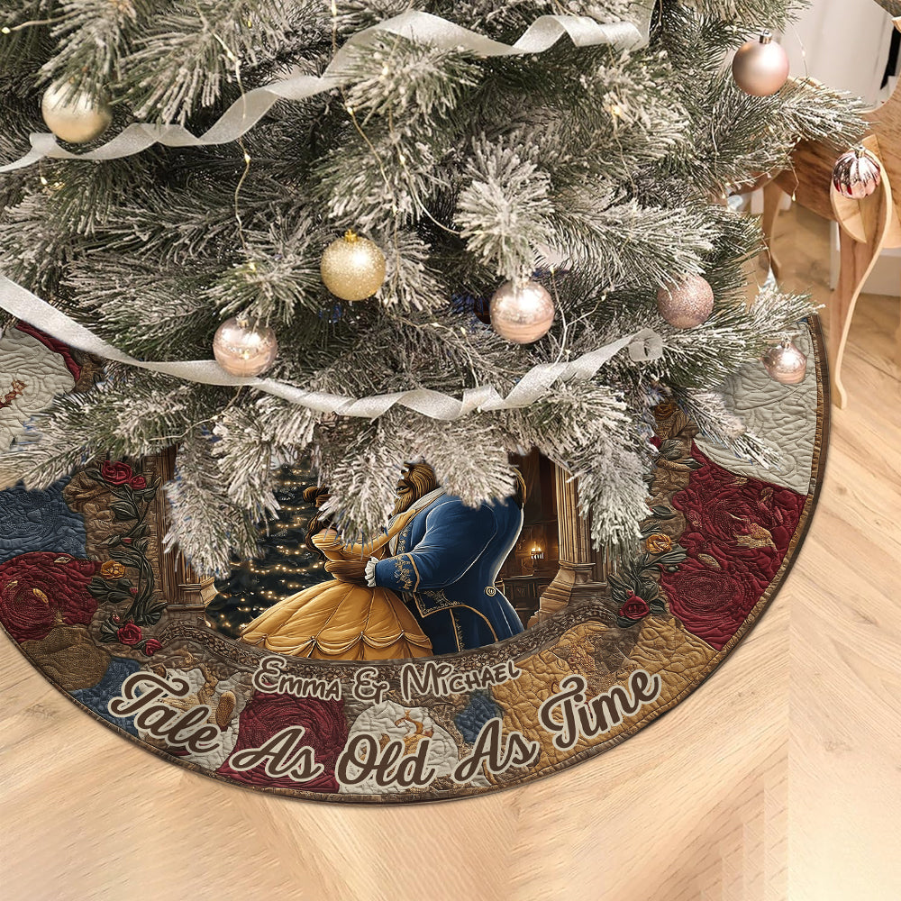 You & Me - Personalized Couple Shaped Tree Skirt