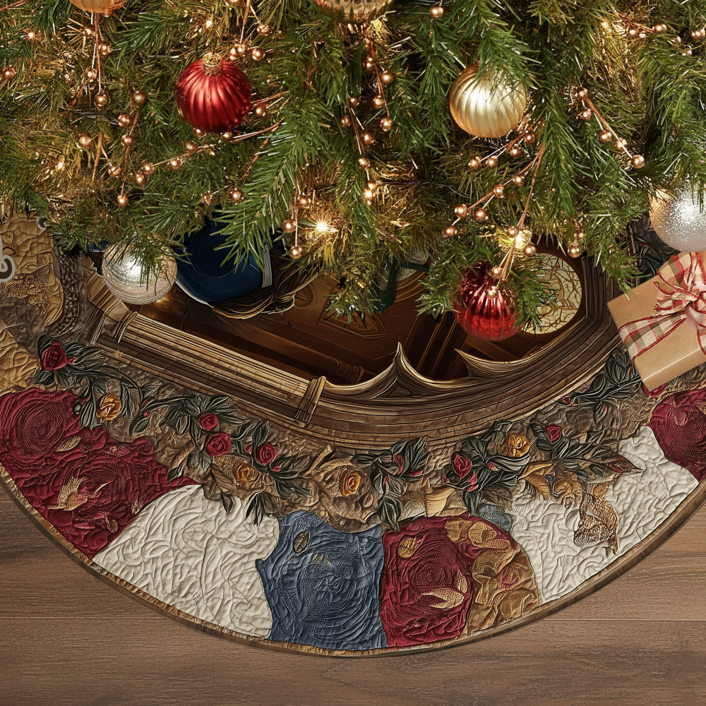 You & Me - Personalized Couple Shaped Tree Skirt