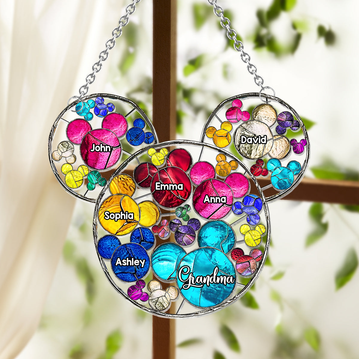 Magical Grandma Mom - Personalized Grandma Window Hanging Suncatcher Ornament