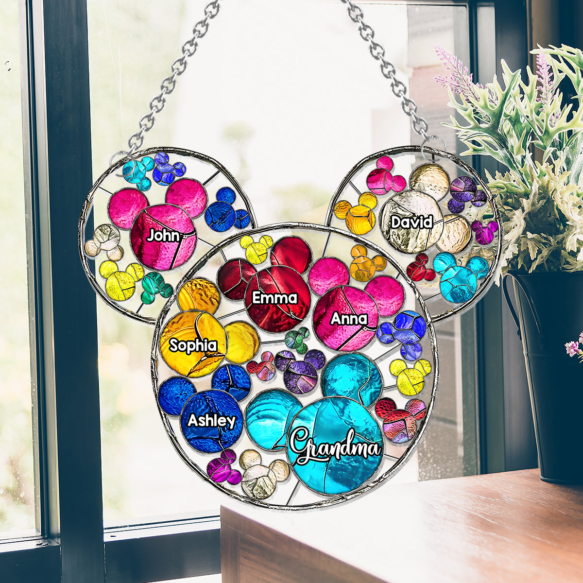 Magical Grandma Mom - Personalized Grandma Window Hanging Suncatcher Ornament