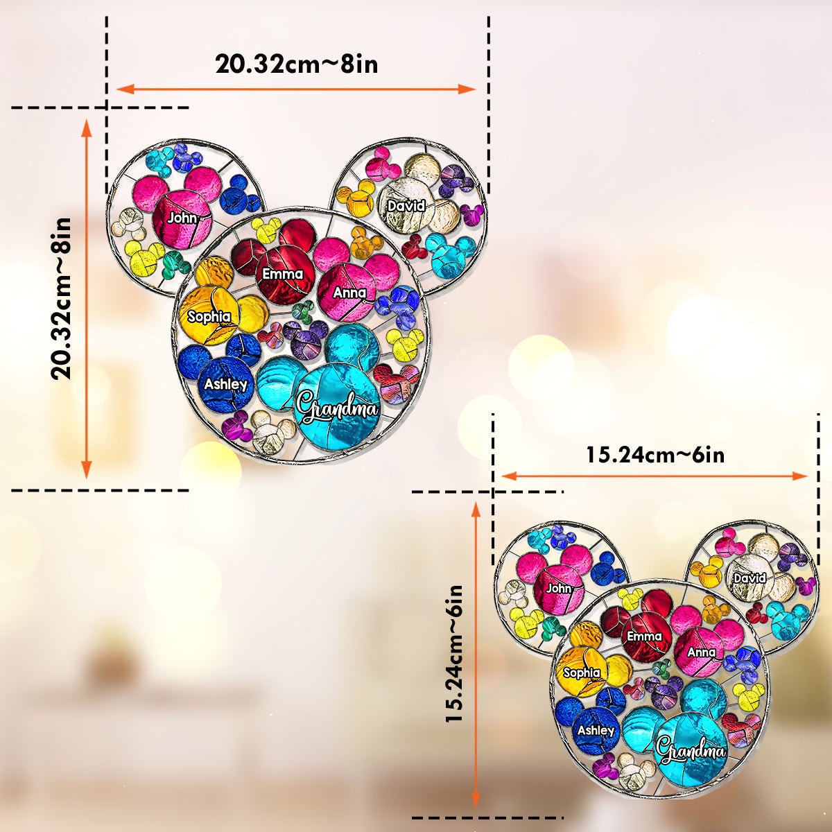 Magical Grandma Mom - Personalized Grandma Window Hanging Suncatcher Ornament