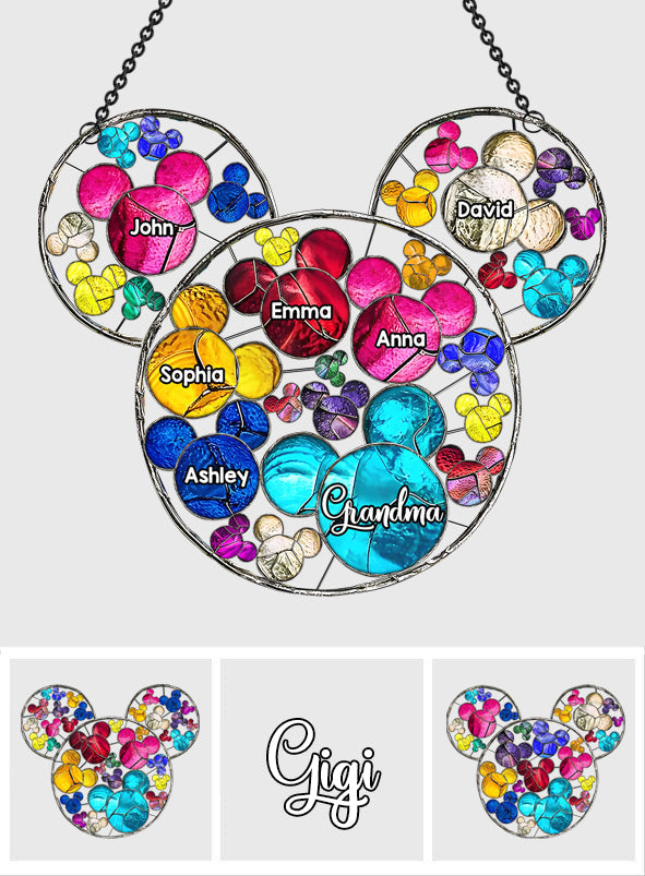 Magical Grandma Mom - Personalized Grandma Window Hanging Suncatcher Ornament