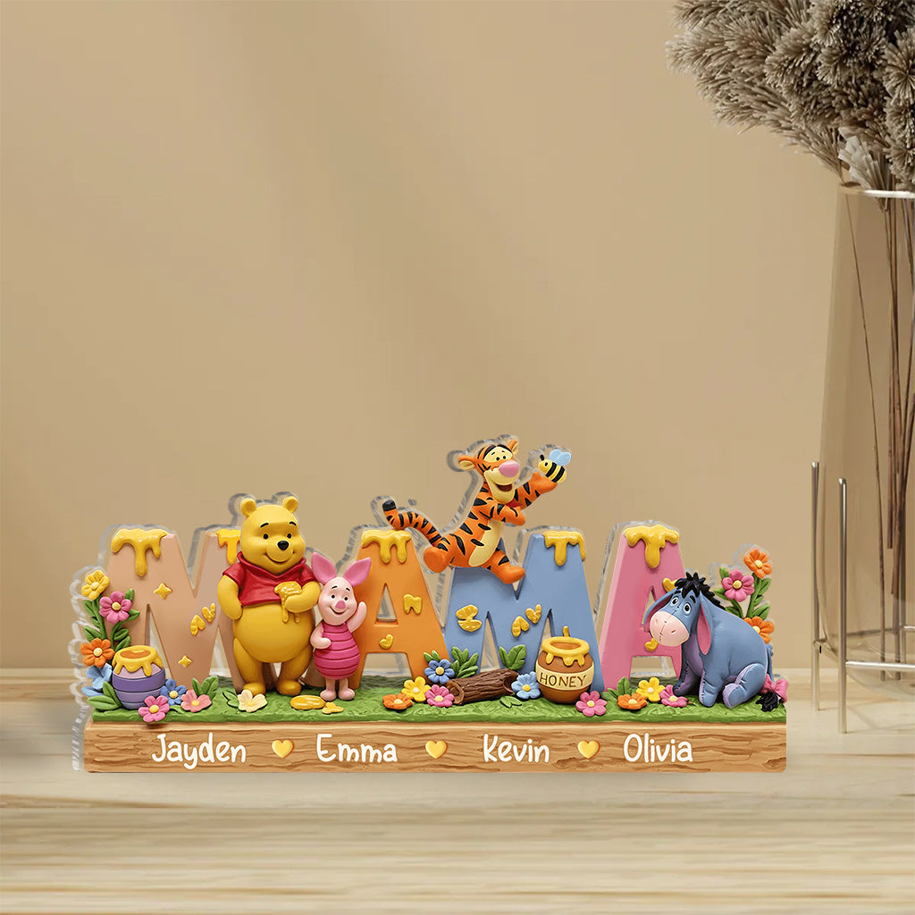 Mama Bear - Personalized Mouse Custom Shaped Acrylic Plaque