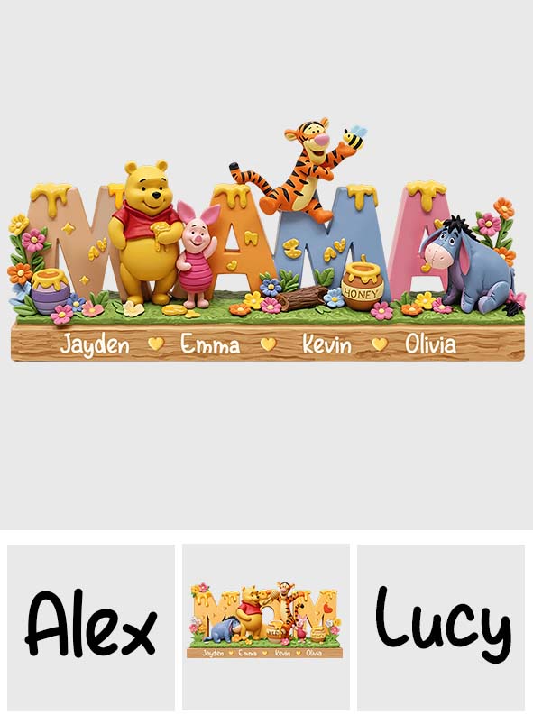 Mama Bear - Personalized Mouse Custom Shaped Acrylic Plaque