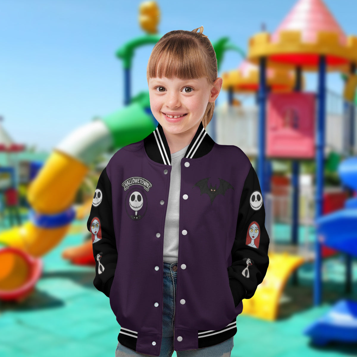 Nightmare Initial Customized - Personalized Nightmare Varsity Jacket