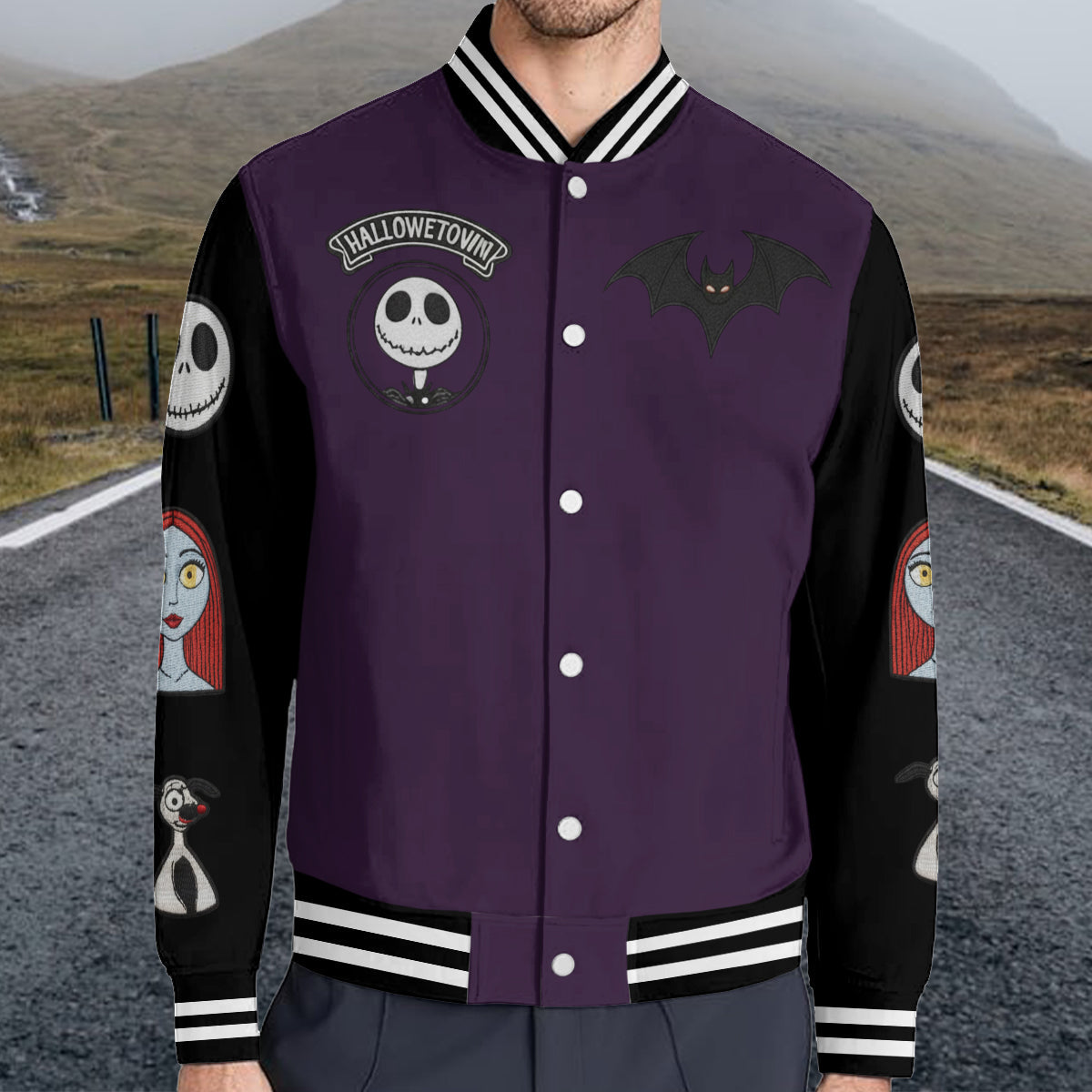 Nightmare Initial Customized - Personalized Nightmare Varsity Jacket
