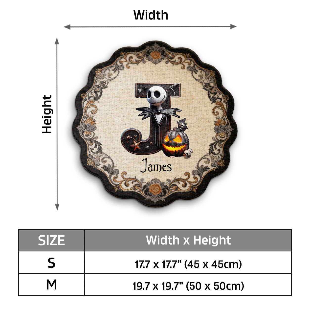 Dark Family - Personalized Nightmare Custom Shape Placemat