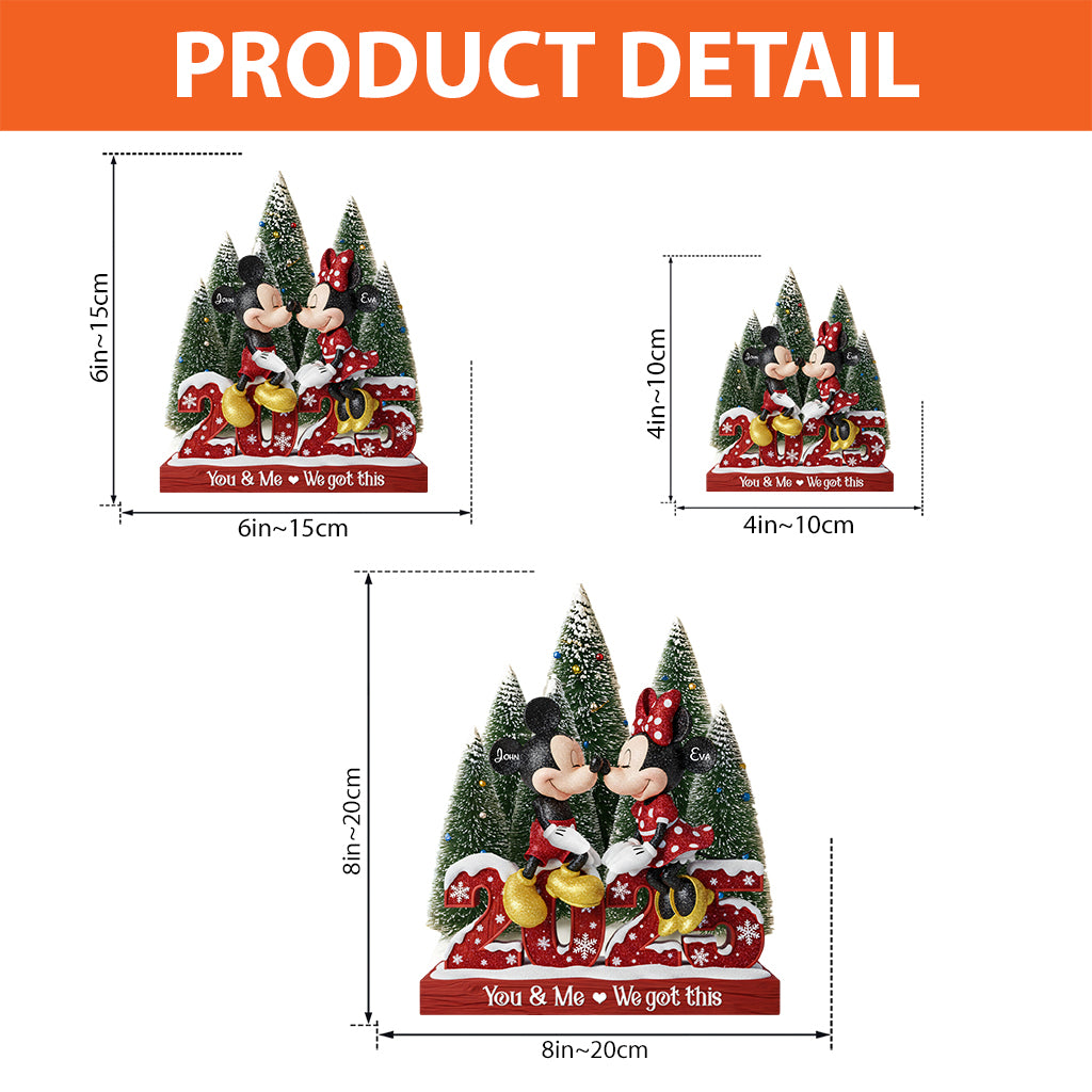 Merry Christmas - Personalized Mouse Custom Shaped Acrylic Plaque