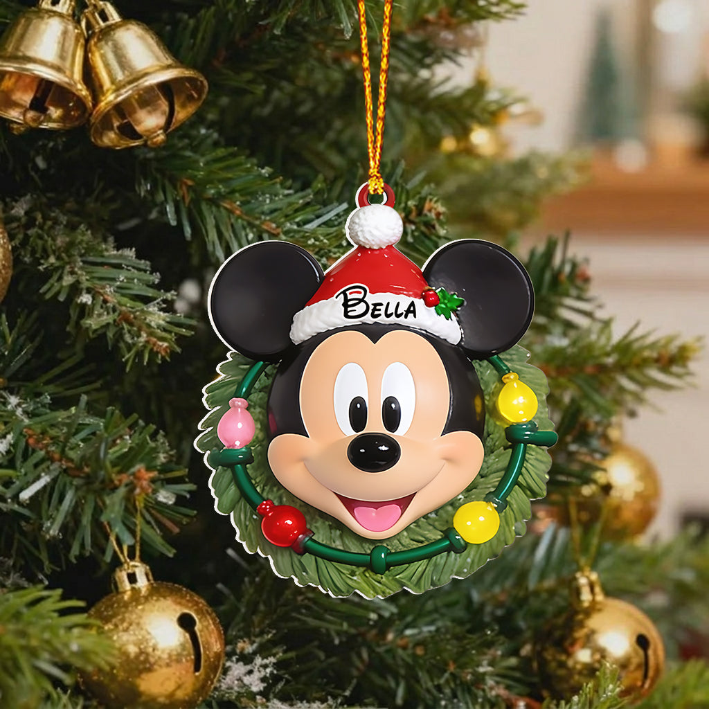 Holly Jolly Holiday Friends - Personalized Mouse Premium 3D Ornament