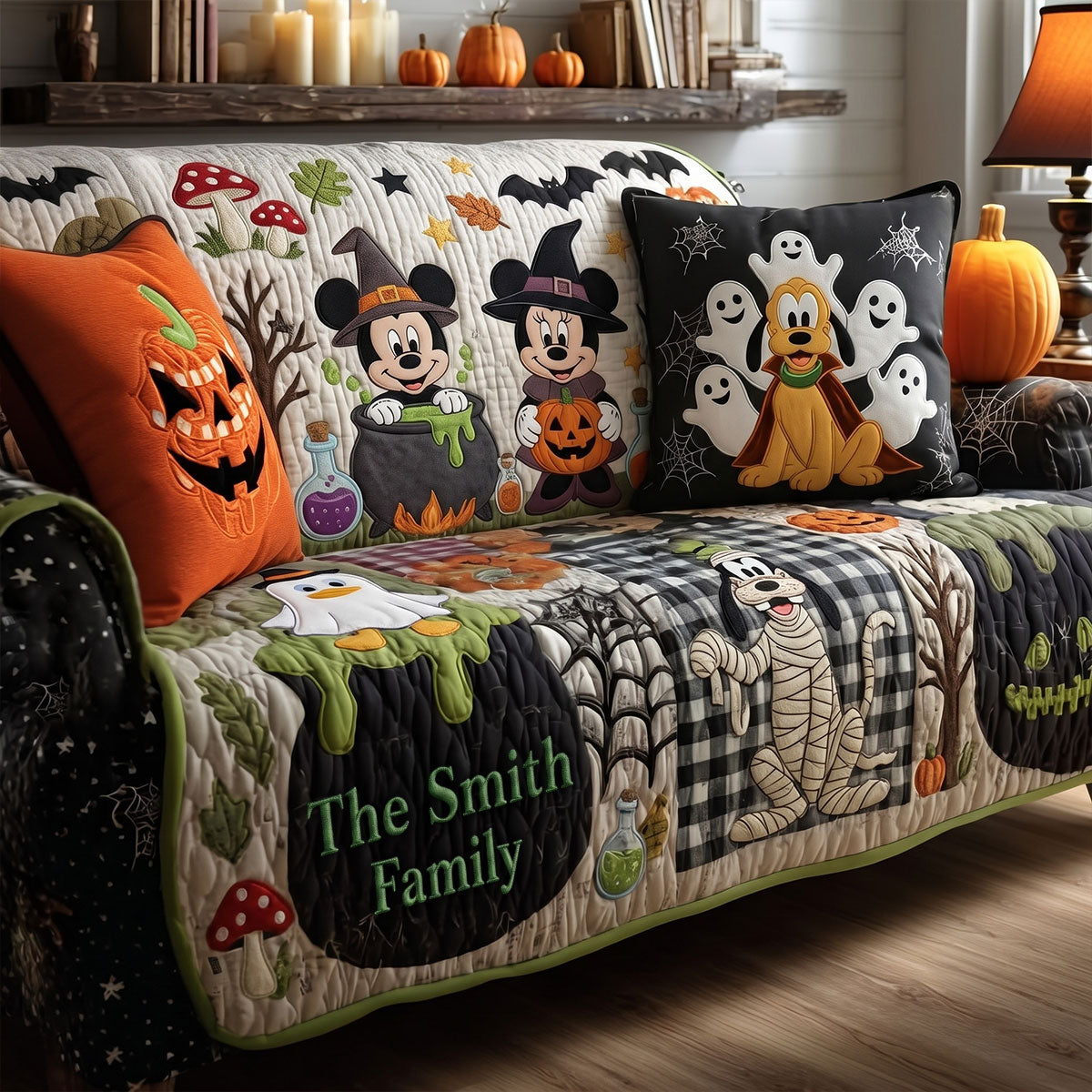 Cute Halloween Character - Personalized Mouse Quilted Sofa/Couch Cover