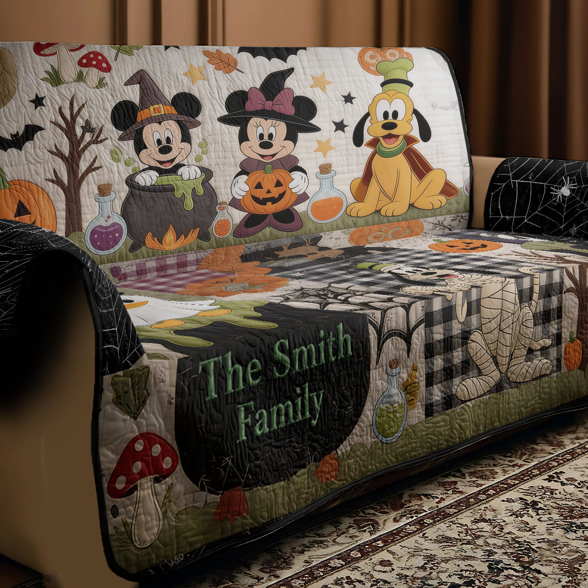 Cute Halloween Character - Personalized Mouse Quilted Sofa/Couch Cover