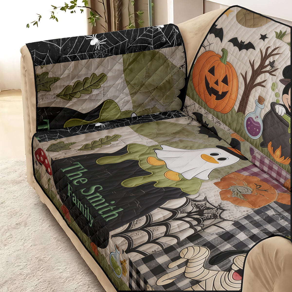 Cute Halloween Character - Personalized Mouse Quilted Sofa/Couch Cover