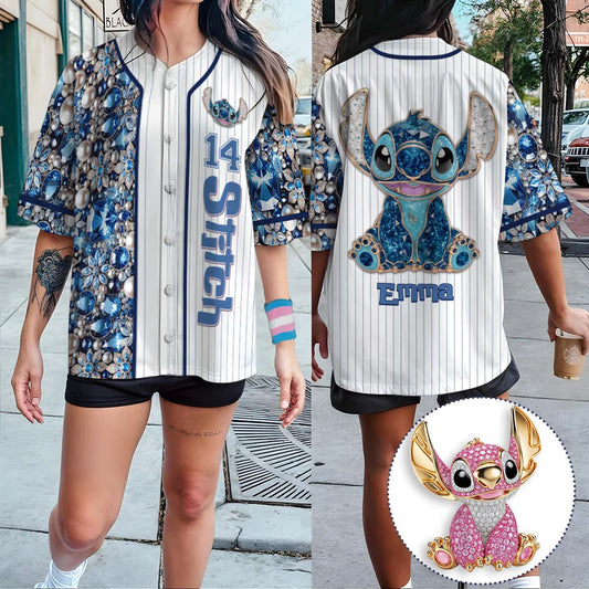Blue Monster - Personalized Ohana Baseball Jersey