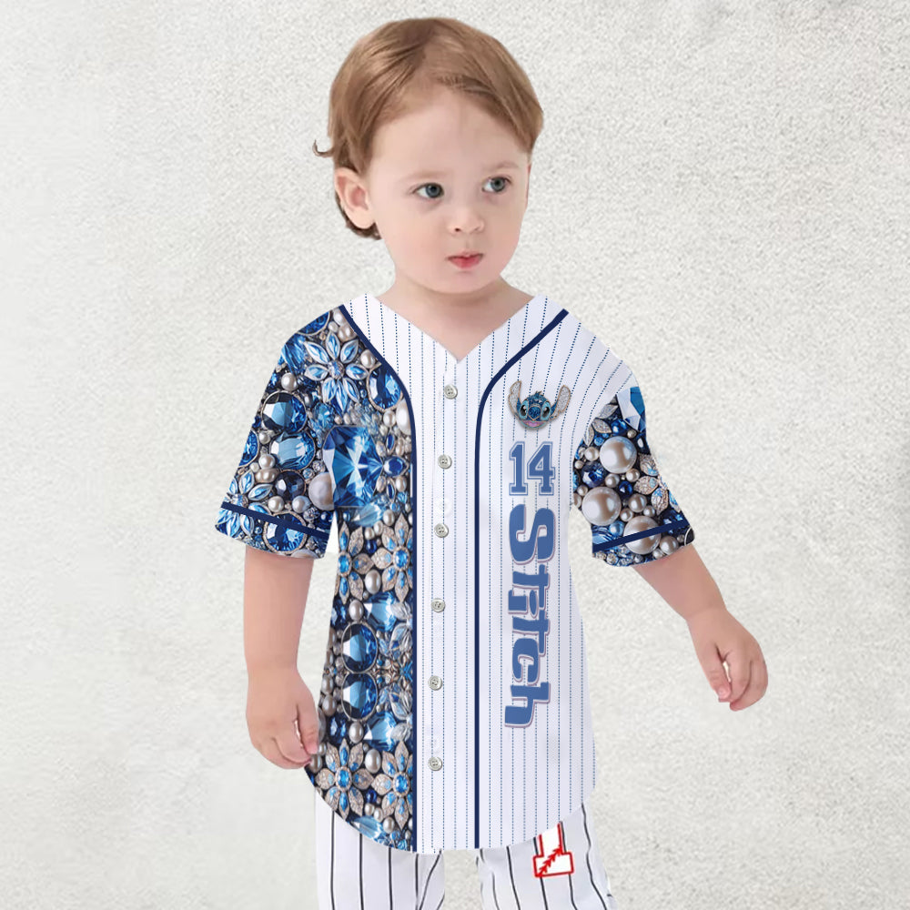 Blue Monster - Personalized Ohana Baseball Jersey