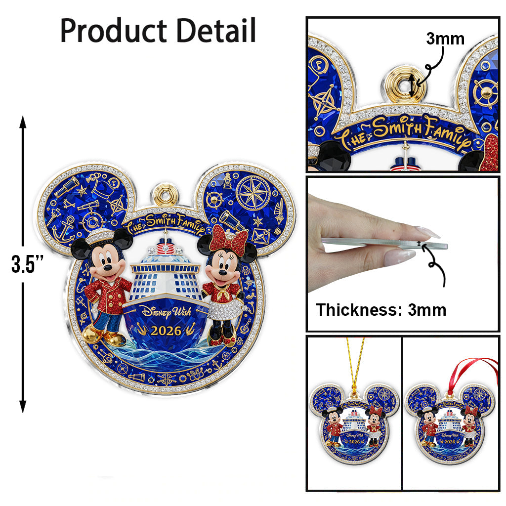 Our Cruise Trip - Personalized Mouse Ornament