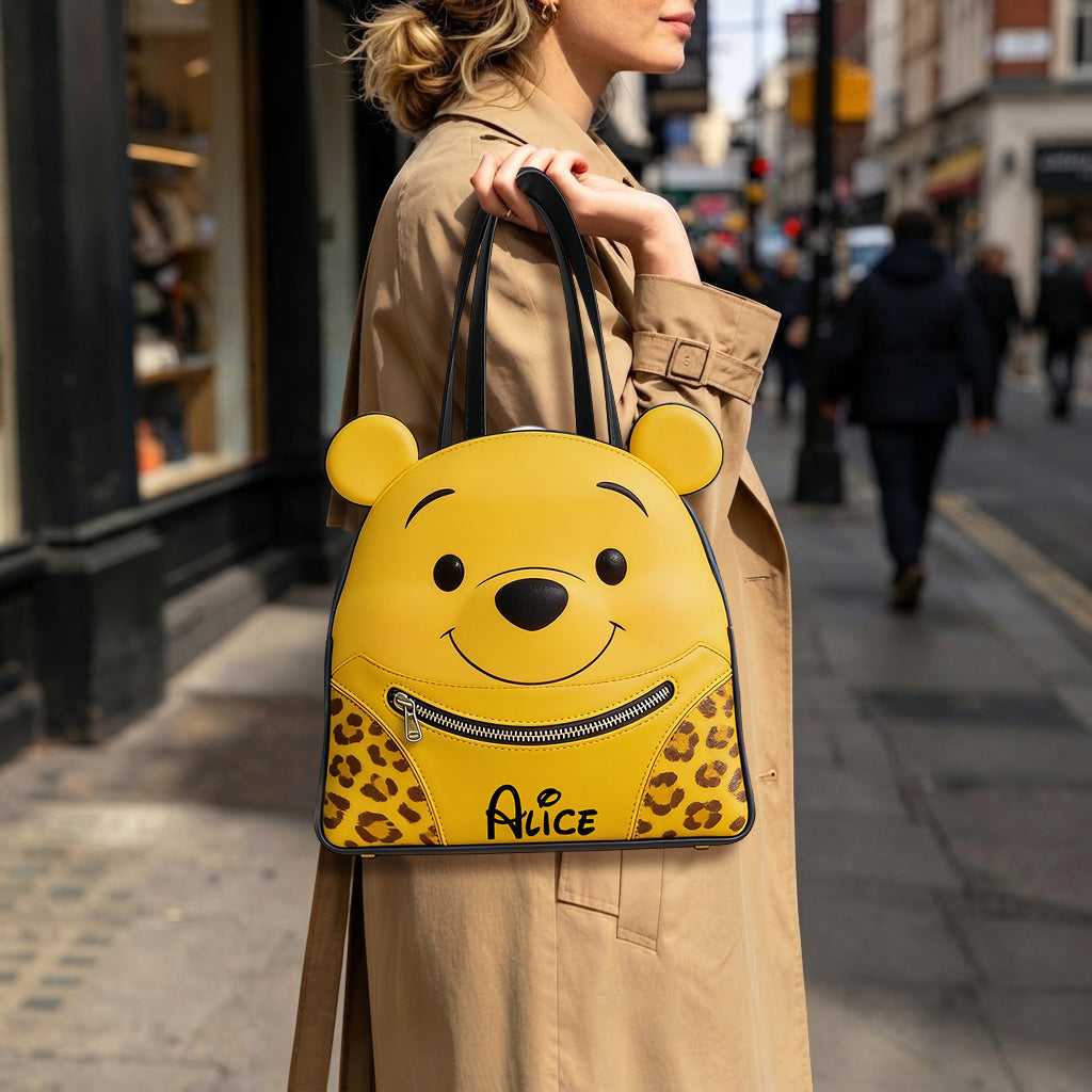 Yellow Bear - Personalized Yellow Bear Custom Shape Tote Bag
