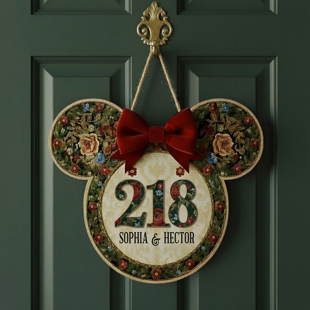 Mickey Mouse Welcome Sign - Personalized Mouse Custom Shaped Wood Sign