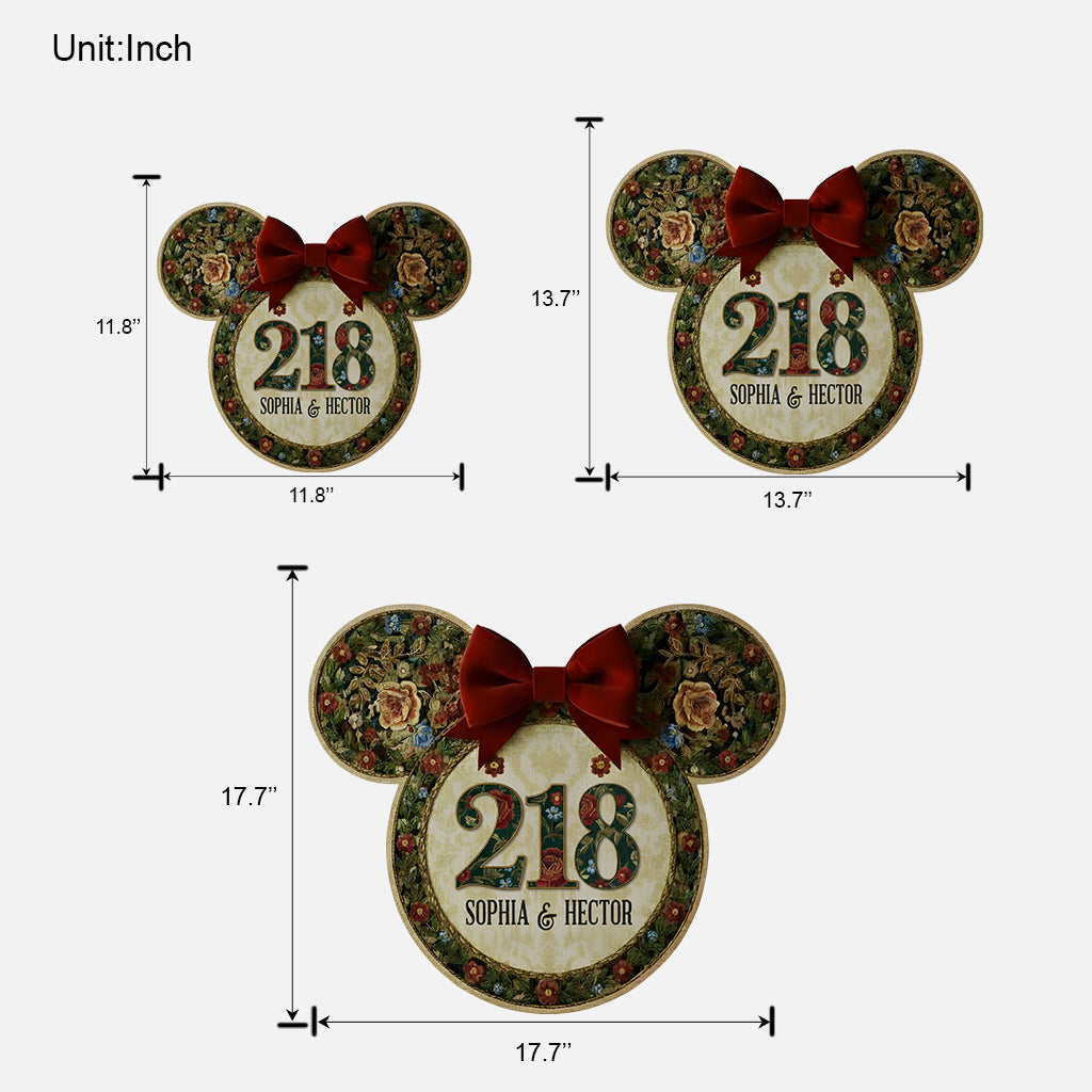 Mickey Mouse Welcome Sign - Personalized Mouse Custom Shaped Wood Sign