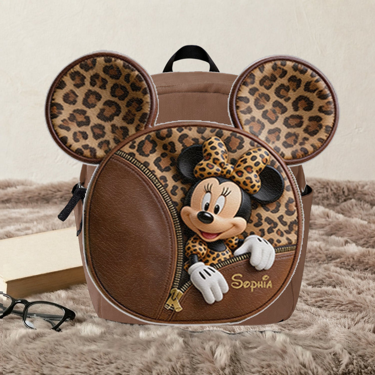 Magic School - Personalized Mouse Changeable Leather Patch Backpack