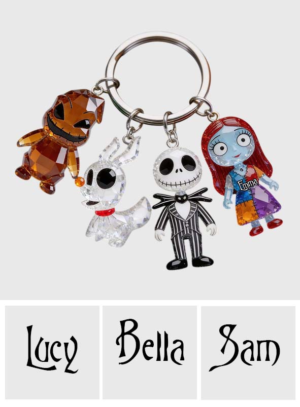 Halloween Vibes - Personalized Nightmare Premium Keychain With Charms