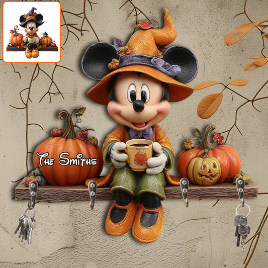 Hello Fall - Personalized Mouse Custom Shaped Key Rack