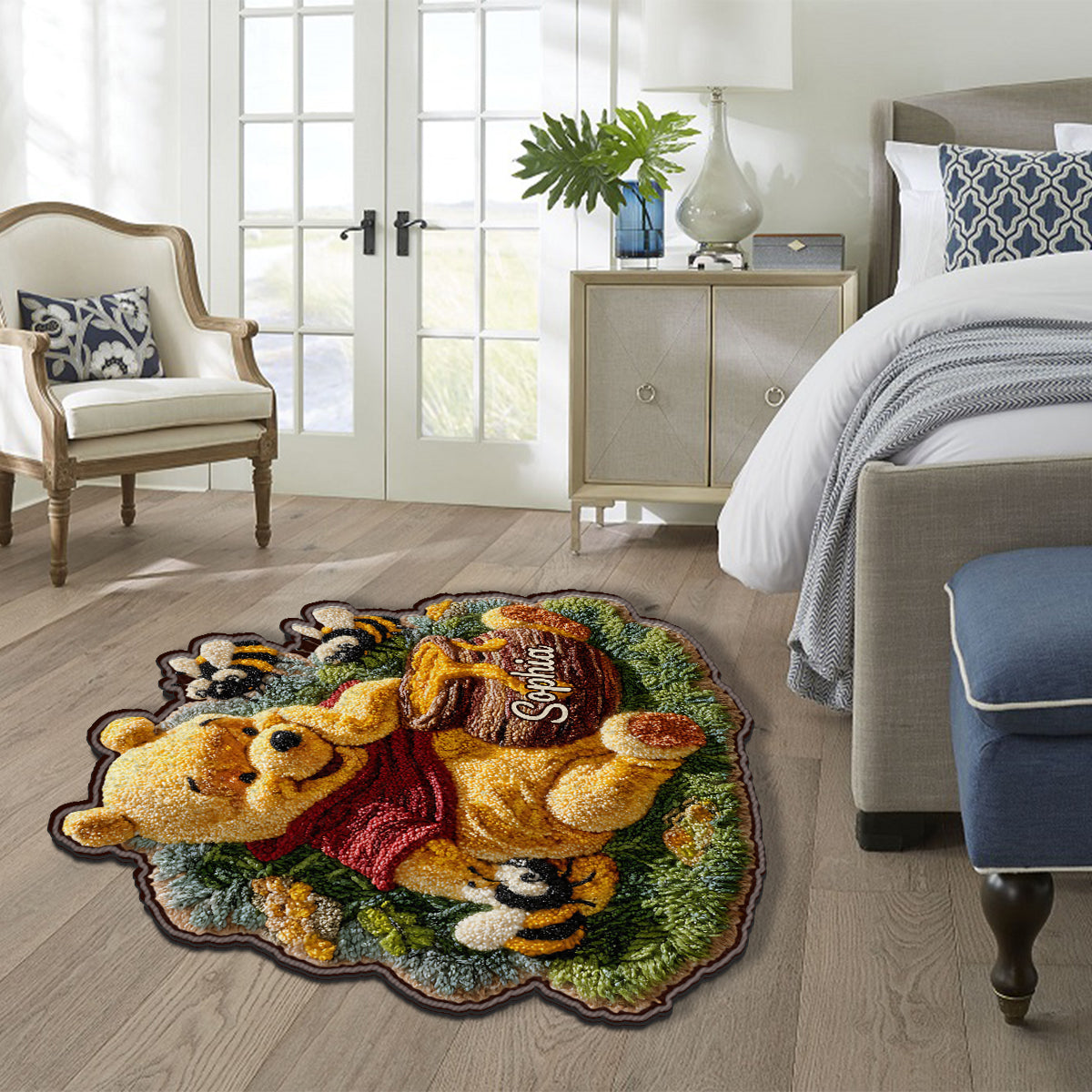 Cute Bear - Personalized Mouse Non-Slip Tufted Rug