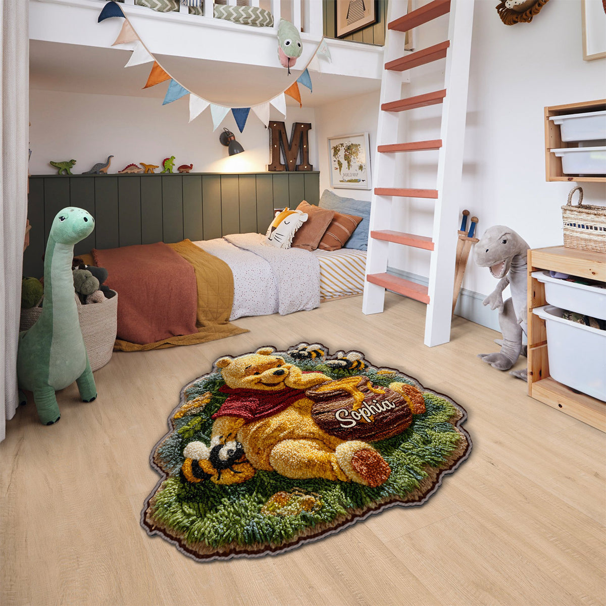 Cute Bear - Personalized Mouse Non-Slip Tufted Rug