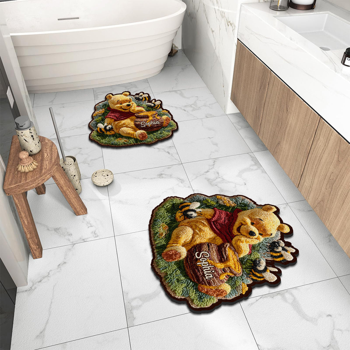 Cute Bear - Personalized Mouse Non-Slip Tufted Rug