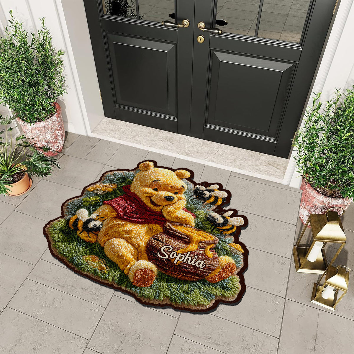 Cute Bear - Personalized Mouse Non-Slip Tufted Rug