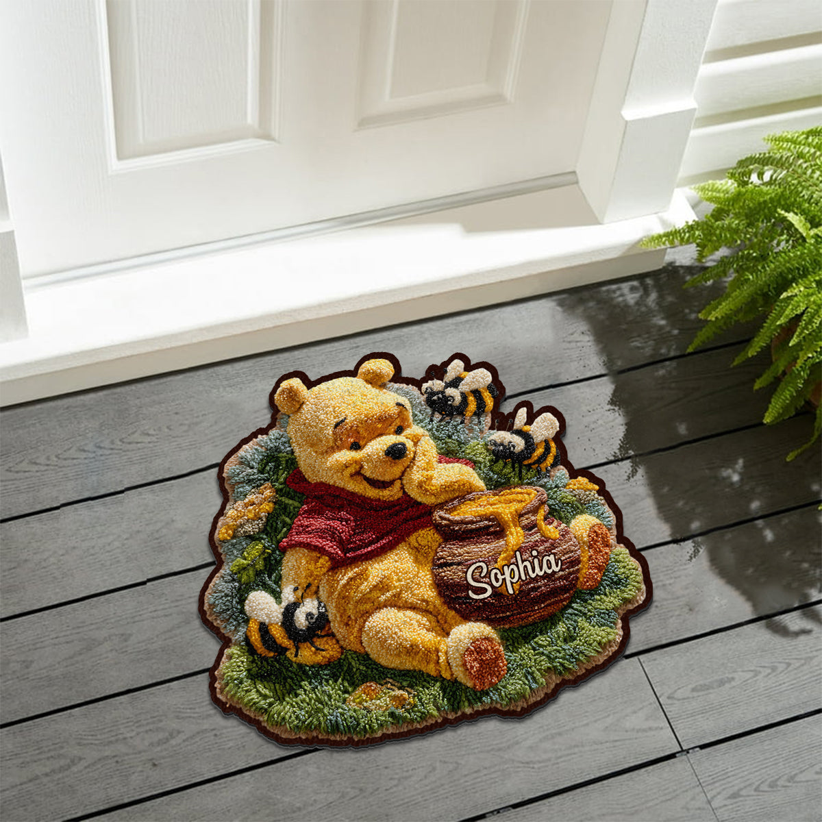Cute Bear - Personalized Mouse Non-Slip Tufted Rug