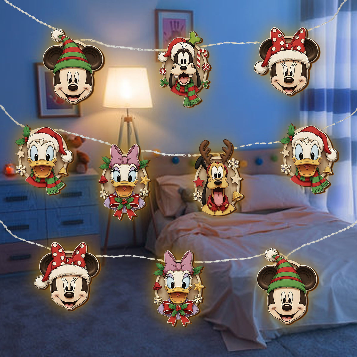 Merry Christmas - Personalized Mouse String Lights