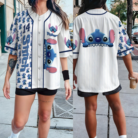 Ohana Means Family - Personalized Ohana Baseball Jersey