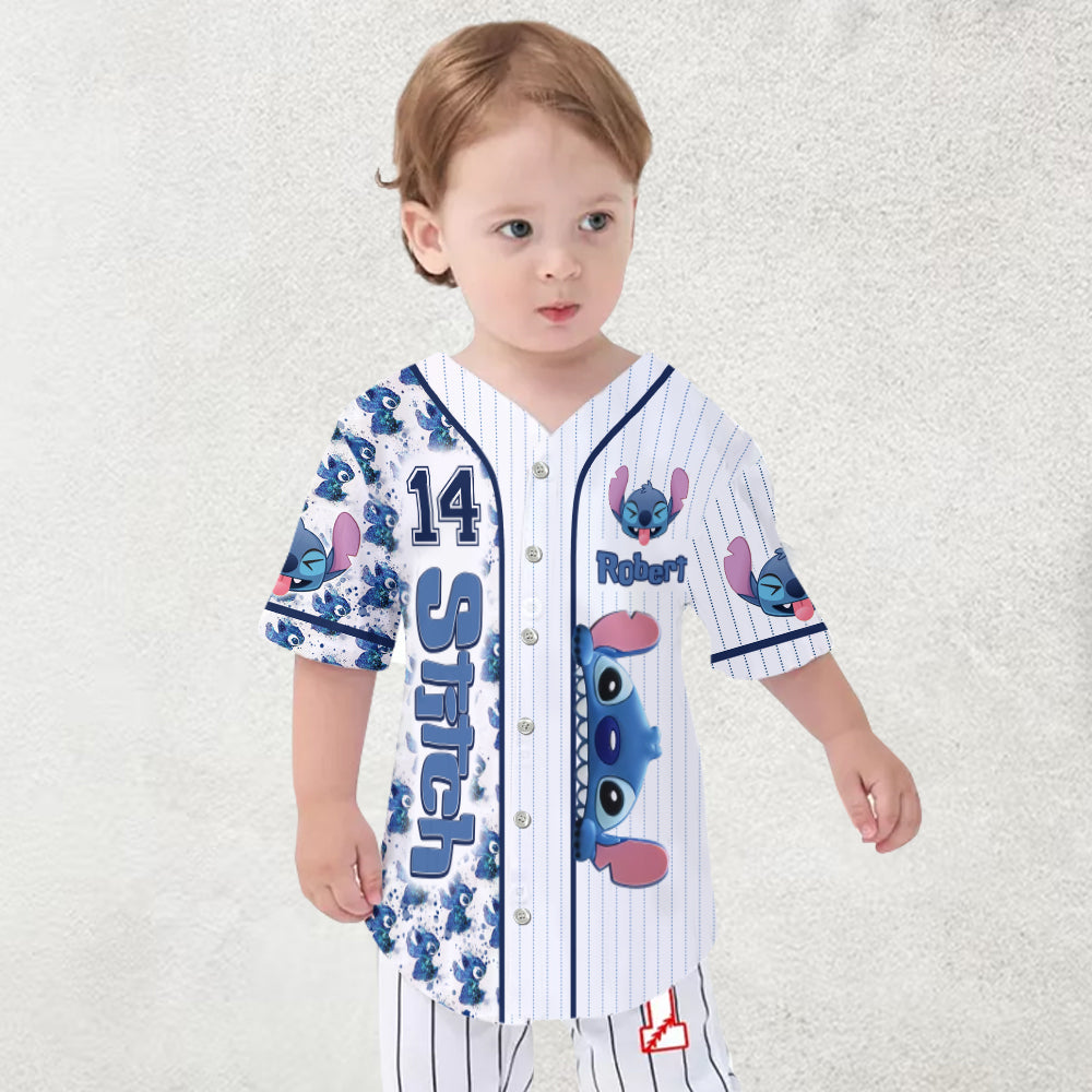 Ohana Means Family - Personalized Ohana Baseball Jersey