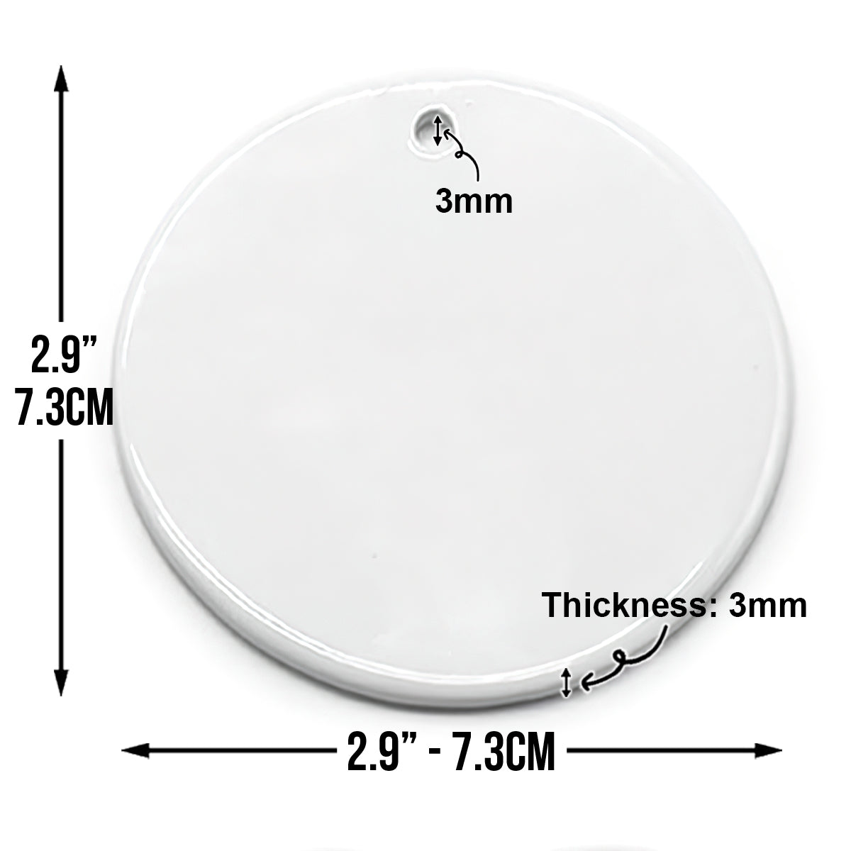 Magic Couple - Personalized Mouse Ceramic Circle Ornament